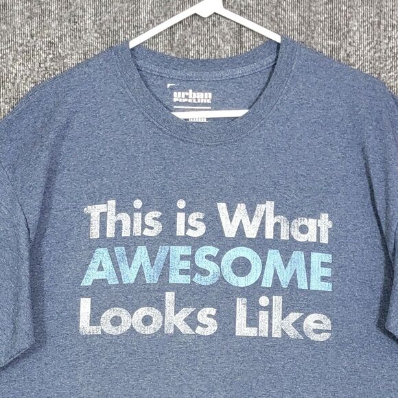 Urban Pipeline T-Shirt Mens Large Blue This Is What Awesome Looks Like - Picture 2 of 10